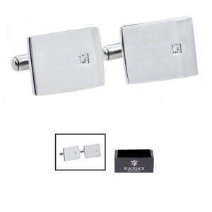 Mens Stainless Steel Cuff
Links With Cubic Zirconia